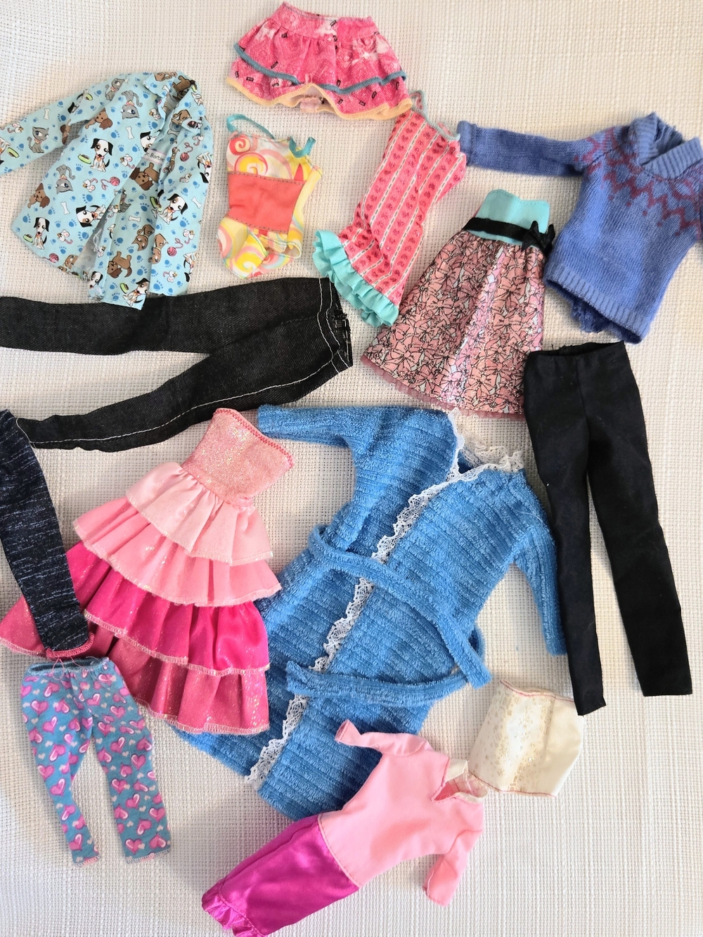 Barbie Clothes Lot Vtg 90s 2000s Dresses Bath Sweater Pants